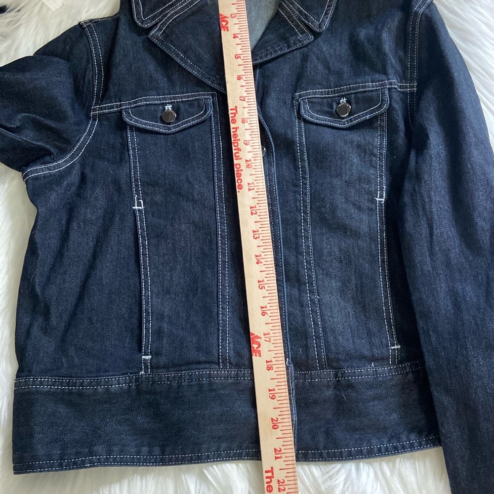 TAHARI Sz L Women's Black Denim Jacket - Picture 8 of 10